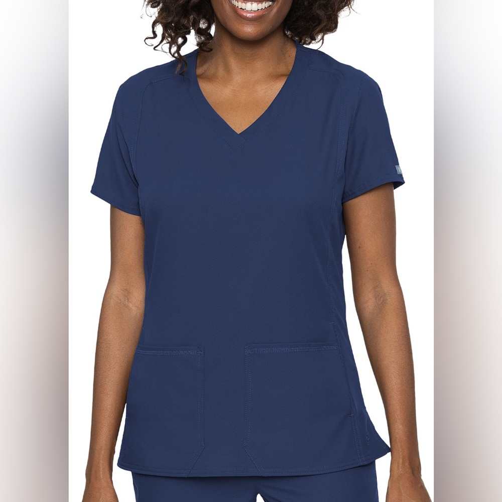 Size Small Navy Med Couture Insight v-neck scrub top